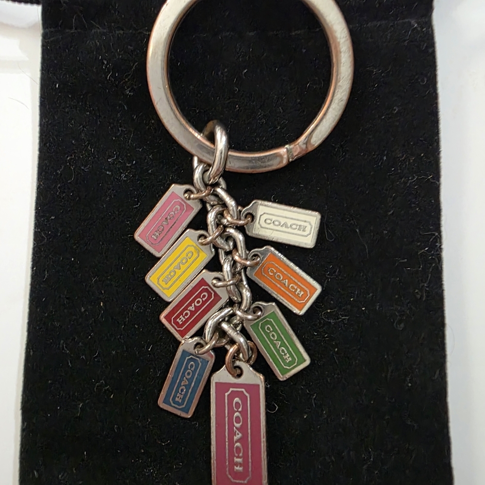 Coach Colorful Tag Keychain Bagcharm - Picture 5 of 5